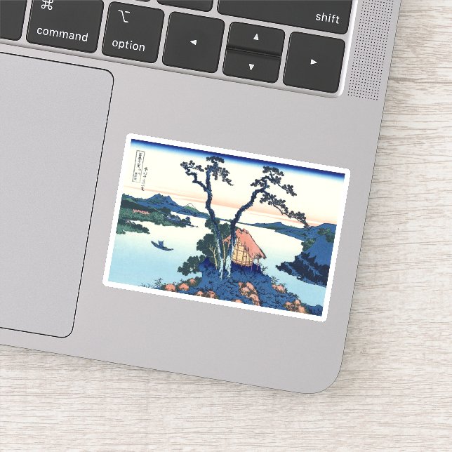 Lake Suwa in Shinano Province Sticker (Detail)