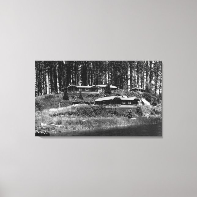 Lake Tahkenitch Resort Cabins on Oregon Coast Canvas Print (Front)