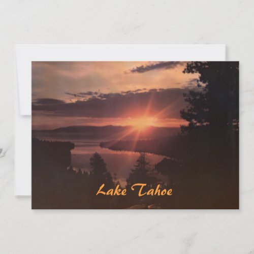 Lake Tahoe at Sunrise Party Invitation