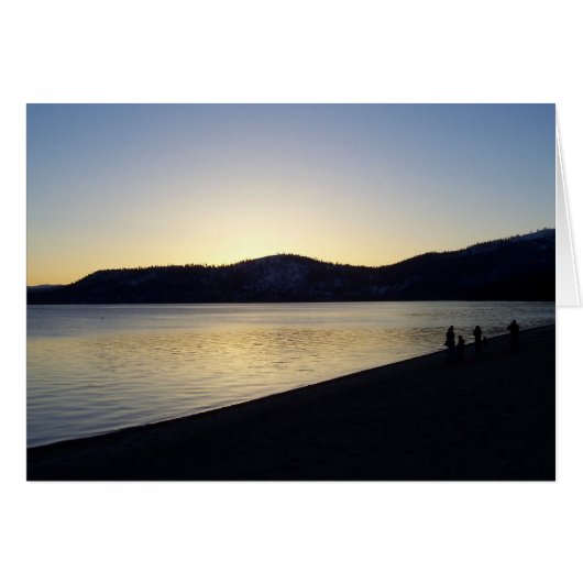 Lake Tahoe at Sunset Cards (Front Horizontal)