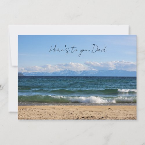 Lake Tahoe beach Fathers Day card