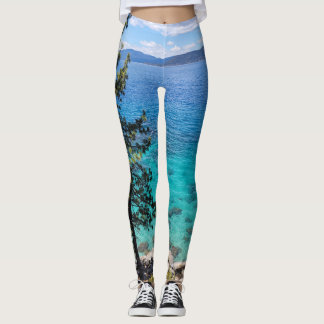 Lake Tahoe Blue Green Waters Leggings