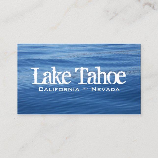 Lake Tahoe Blue Water Business Card (Front)