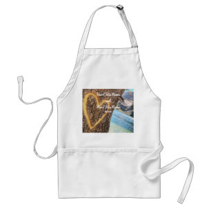 Lake Tahoe Blue Water Tree Heart Love Adult Apron