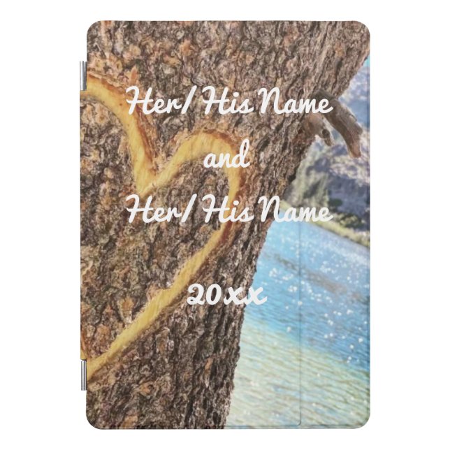 Lake Tahoe Blue Water Tree Heart Love iPad Pro Cover (Front)