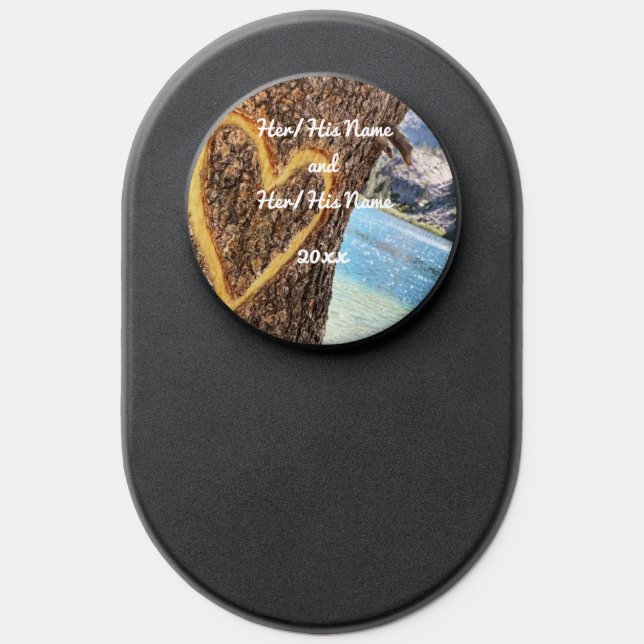 Lake Tahoe Blue Water Tree Heart Love PopSocket (Popsocket)