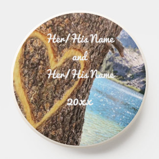 Lake Tahoe Blue Water Tree Heart Love PopSocket