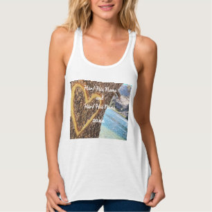 Lake Tahoe Blue Water Tree Heart Love Tank Top