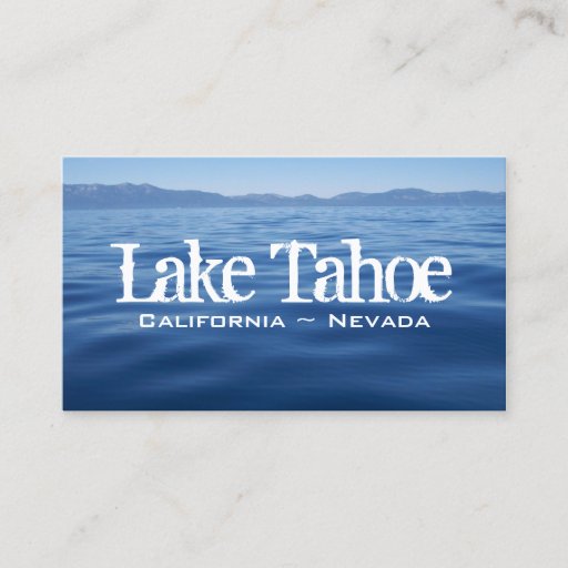 Customizable Lake Tahoe Business Card