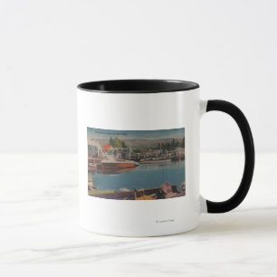 Lake Tahoe, CA - Boat Harbor at Bijou Wooden Mug