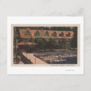 Lake Tahoe, CA - Brockway Resort Lodge View Postcard