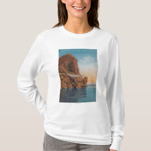 Lake Tahoe, CA - Cave Rock from the Lake View T-Shirt