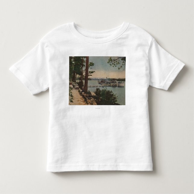 Lake Tahoe, CA - Emerald Bay View with Steamer Toddler T-shirt (Front)