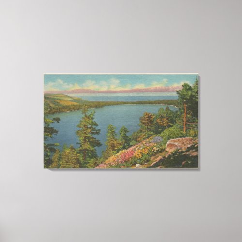 Lake Tahoe CA _ Fallen Leaf Lake and Lake Tahoe Canvas Print