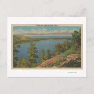 Lake Tahoe, CA - Fallen Leaf Lake and Lake Tahoe Postcard