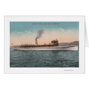 Lake Tahoe, CA - Steamer Tahoe Large Wood Ship Cards