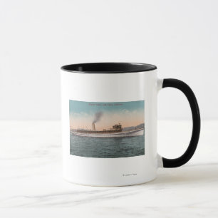 Lake Tahoe, CA - Steamer Tahoe Large Wood Ship Mug