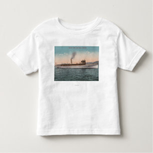 Lake Tahoe, CA - Steamer Tahoe Large Wood Ship Toddler T-shirt