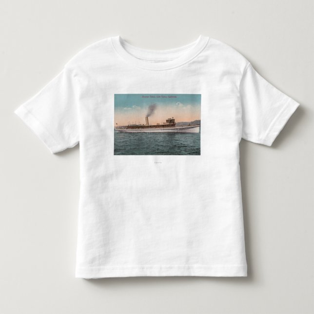 Lake Tahoe, CA - Steamer Tahoe Large Wood Ship Toddler T-shirt (Front)