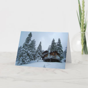 Lake Tahoe Cabin Holiday Card