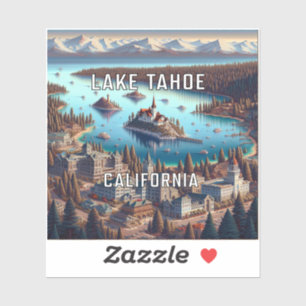 Lake Tahoe California 3 Inch Vinyl Sticker