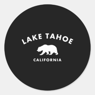 Lake Tahoe California Bear Classic Round Sticker