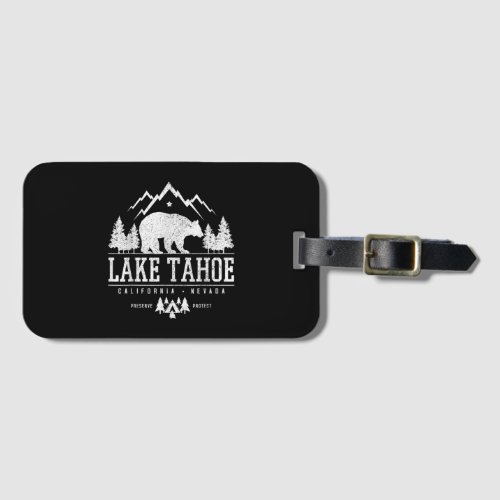 Lake Tahoe California _ Bear Mountains Nature Camp Luggage Tag