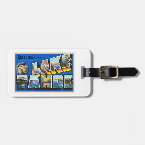 Lake Tahoe California CA Large Letter Postcard Luggage Tag