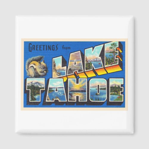 Lake Tahoe California CA Large Letter Postcard Magnet