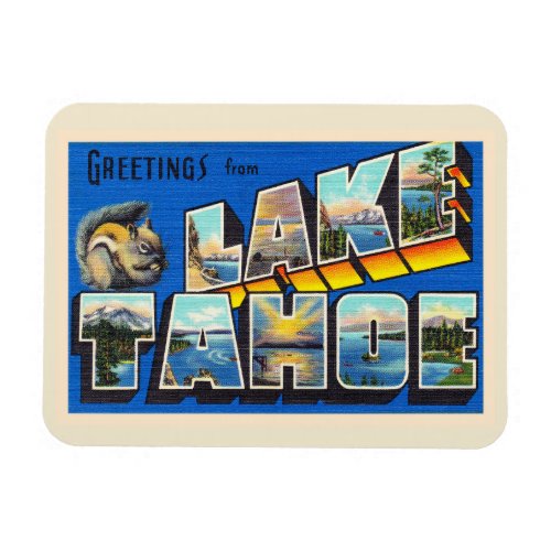 Lake Tahoe California CA Large Letter Postcard Magnet