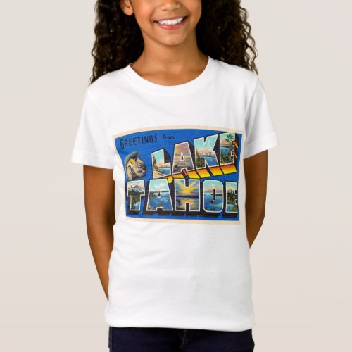 Lake Tahoe California CA Large Letter Postcard T_Shirt