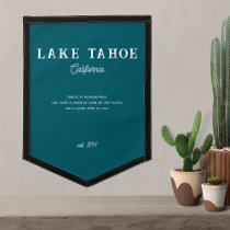 Lake Tahoe California City Pennant Wall Decor