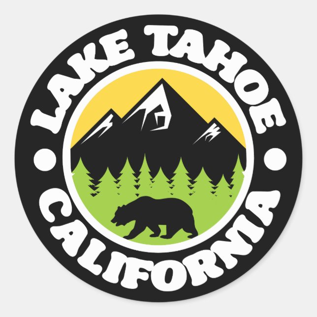 Lake Tahoe,California Classic Round Sticker (Front)