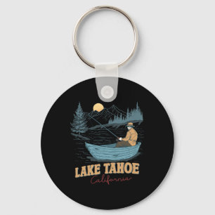 Lake Tahoe California Funny Summer Fishing Camping Keychain