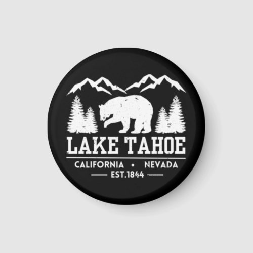 Lake Tahoe _ California Grizzly Bear Mountains Magnet