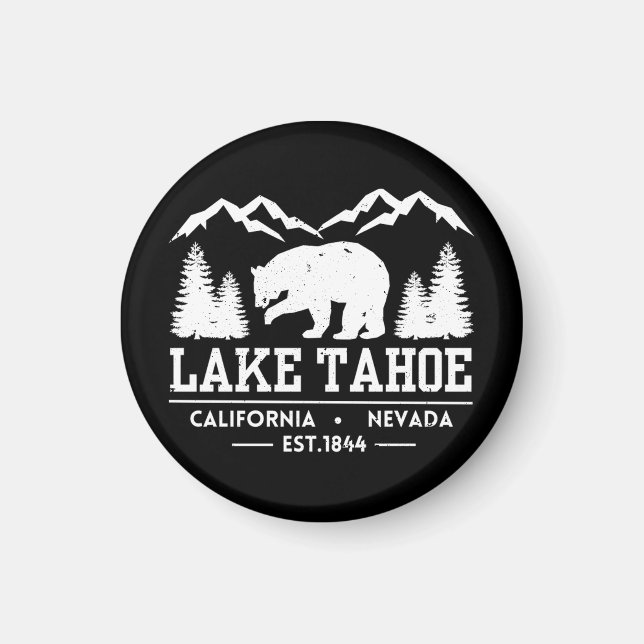 Lake Tahoe - California Grizzly Bear Mountains Magnet (Front)