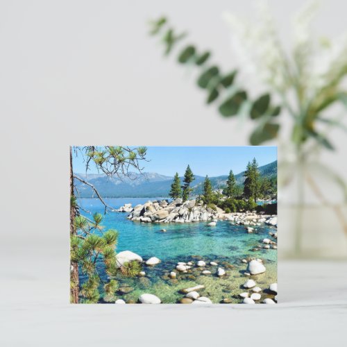 Lake Tahoe  California Holiday Postcard