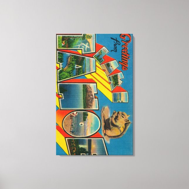 Lake Tahoe, California - Large Letter Scenes Canvas Print (Front)