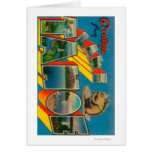 Lake Tahoe, California - Large Letter Scenes Cards