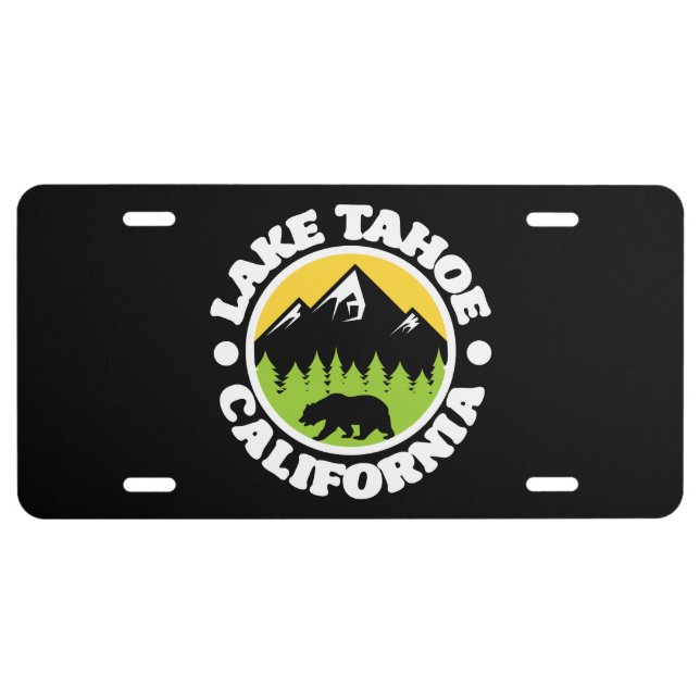 Lake Tahoe,California License Plate (Front)