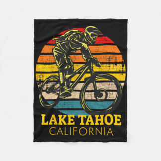 Lake Tahoe California Mountain Biking  Fleece Blanket