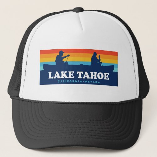 Lake Tahoe California Nevada Canoe Trucker Hat