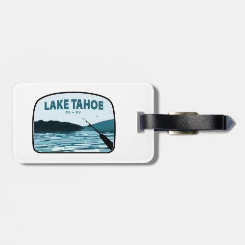 Lake Tahoe California Nevada Fishing Rod Luggage Tag