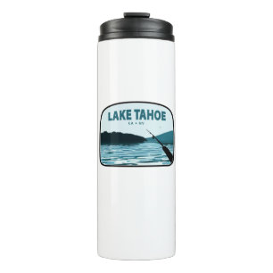 Lake Tahoe California Nevada Fishing Rod Thermal Tumbler
