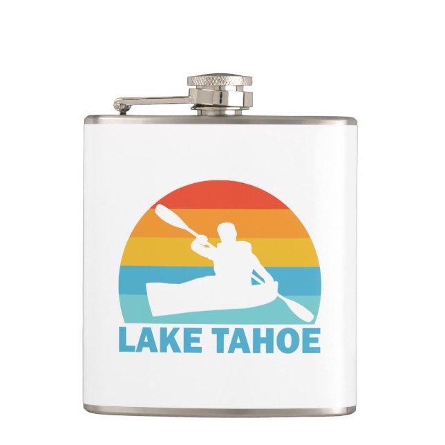 Lake Tahoe California Nevada Kayak Flask (Front)