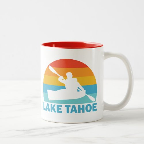 Lake Tahoe California Nevada Kayak Two_Tone Coffee Mug