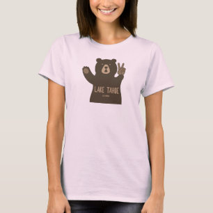 Lake Tahoe California Nevada Peace Bear T-Shirt