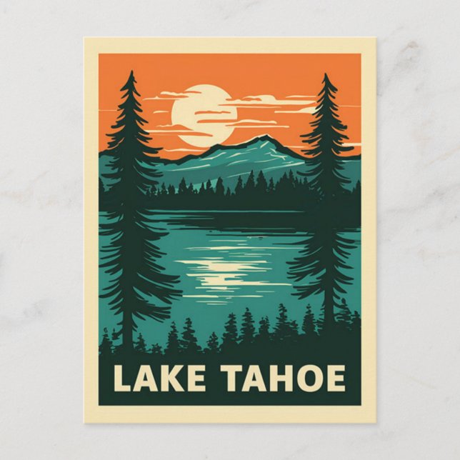 Lake Tahoe California Nevada Postcard (Front)
