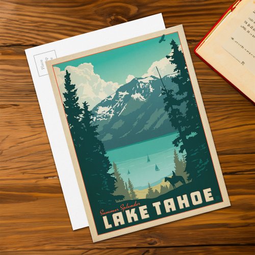 Lake Tahoe  California  Nevada Postcard