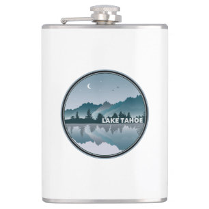 Lake Tahoe California Nevada Reflection Flask